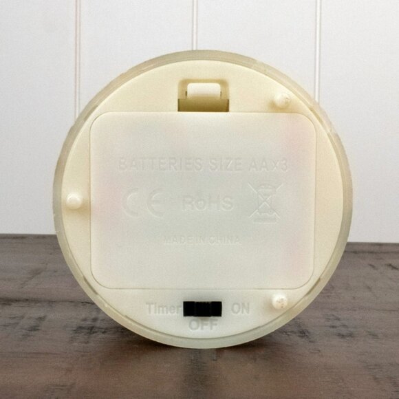 Starry Night Santa fiber optic Led pillar Candle with Timer - Picture 5 of 6